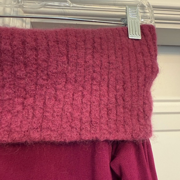 FUZZI BY JEAN PAUL GAULTIER OFF SHOULDER MESH LONGSLEEVE PURPLE WOOL SMALL - Picture 4 of 6